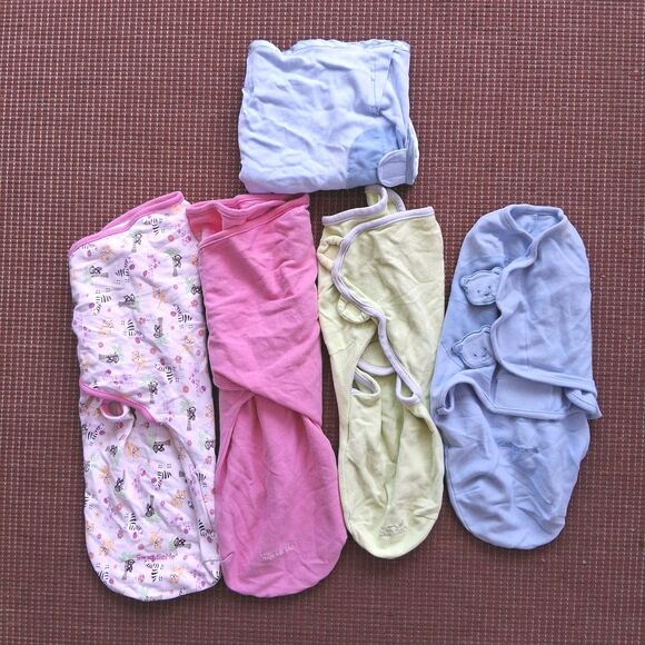 Swaddle Me Sleep Swaddles Sacks Large Med Mix Lot Of 5 Summer Kiddopotamus - Picture 1 of 6